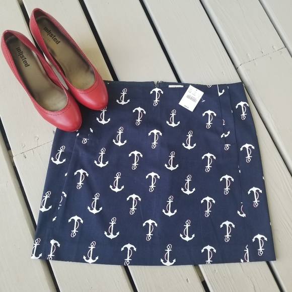 J. Crew Factory Dresses & Skirts - NWT J.Crew naughtical skirt w anchors